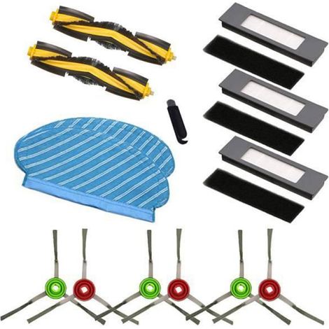 Vadrouille en Tissu Chiffon Brosse Principale Rouleau Brosse LatéRale Filtre HEPA pour Ecovacs Deebot Ozmo 920 950 PièCes (1/4)