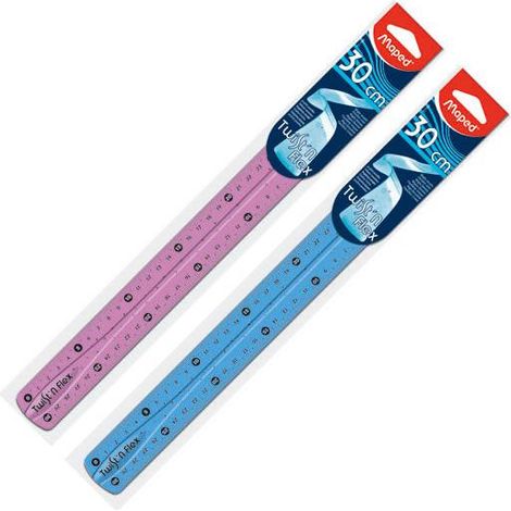 Righello infrangibile Twist'n Flex da 30 cm con mappa (1/2)