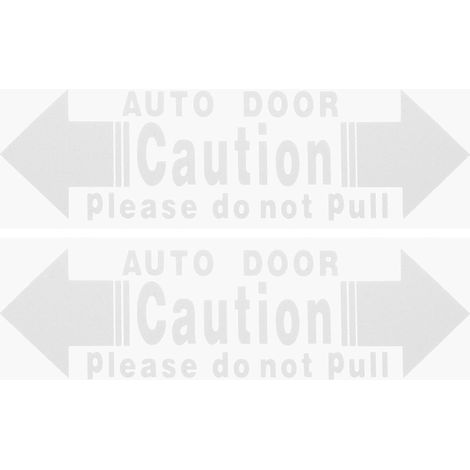 autocollants d'avertissement pour portières de voiture (ouverture automatique)-19.50X6.50X0.10CM-White (1/3)