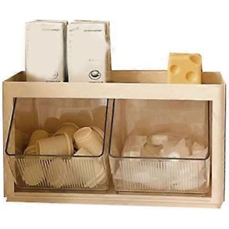 Boîte de rangement murale pour sachets de thé, porte-capsules de café multifonctionnel pour bureau, garde-manger et collations (1/5)