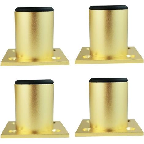 Aluminum Alloy Furniture Legs, Cabinet Legs, Kitchen Sofa Table Legs, Metal, 100mm Height, Gold (1/5)