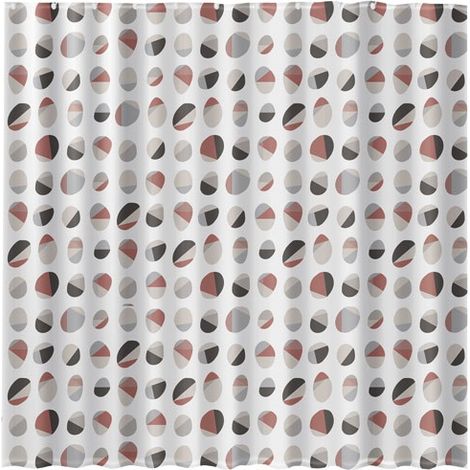 RAYEN - Rideau douche 180x200cm peva gris beige (1/5)