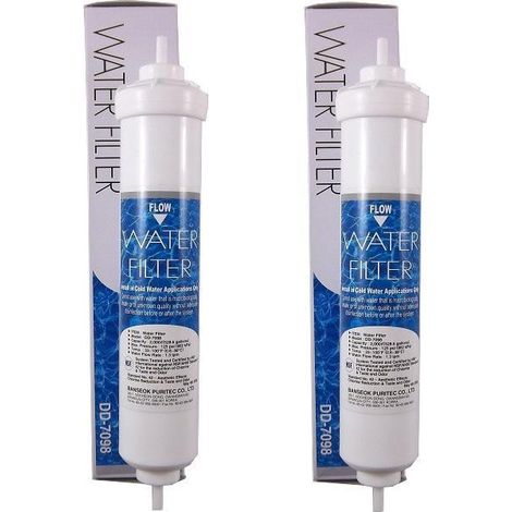 Lot de 2 filtres a eau d'origine DD-7098 pour refrigerateur, congelateur Daewoo, Bosch, Gorenje, Electrolux - DD-7098