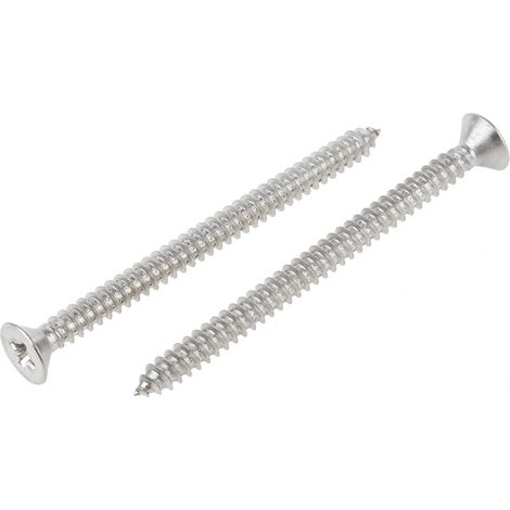 Vis autotaraudeuse RS PRO, N°10 x 65mm, tête Fraisée, en Acier Inoxydable ( Prix pour Boîte de 50 )