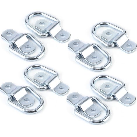 Anneaux d'arrimage forgés en forme de D (8 pièces) pour camions, remorques et navires. (1/5)