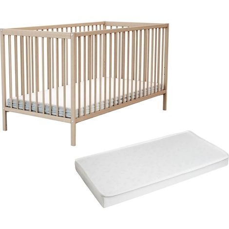 AT4 - Lit bébé en bois avec matelas en bois ONE (1/3)