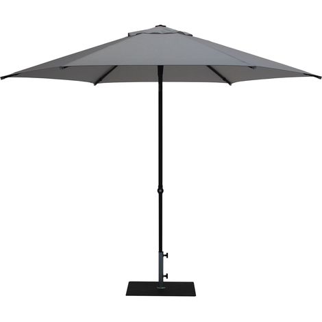 Ombrellone da Giardino Ø3 m Palo Ø38 mm in Alluminio Tessuto Olefin Trend Grigio (1/5)
