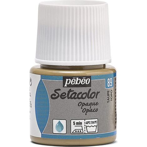 Peinture tissu - PéBéo - Setacolor opaque - Couleur taupe - Flacon 45 ml - Mixte (1/3)