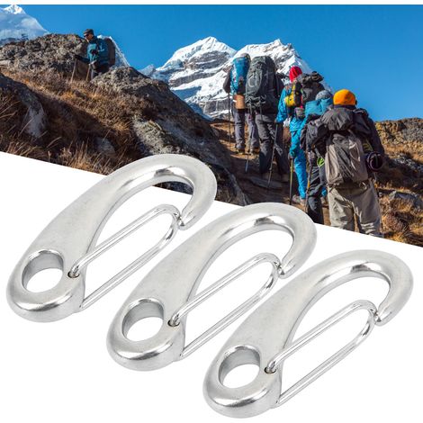 4 pièces Mousqueton en Acier Inoxydable 70mm à Ressort Robustes pour Corde Marine