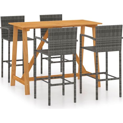 Maison Exclusive - Set Bar da Giardino 5 pz Grigio (1/5)