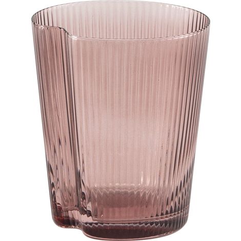 Set di 6 Bicchieri Handy Tumbler in Vetro Soffiato Color Ametista, Design Ergonomico e Impilabile, Ideali per l'Uso Quotidiano e per la Tavola