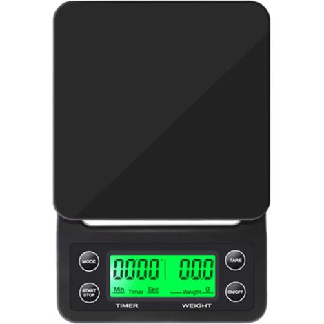 Balance à café électronique avec minuteur, balance numérique de haute précision pour la préparation d'espresso par infusion manuelle, minuteur et tare intégrés-AquaForge (1/5)