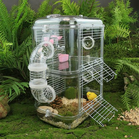 Double Layer Hamster Cage with Hidden Handle (1/5)