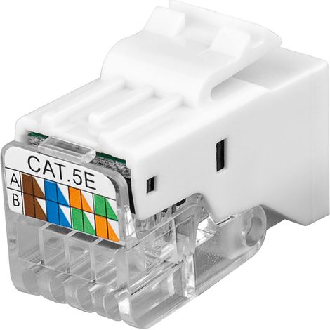 INTELLINET Frutto Keystone Toolless RJ45 Cat5e UTP Snap-In Bianco