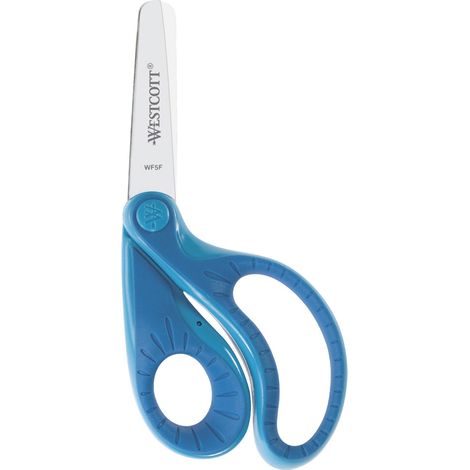 Westcott 22002 00 – Forbici Ergo Junior Softgrip – Forbici da bricolage, 13 cm, acciaio, Blu, 12,9 x 6.1 x 1 cm (1/4)