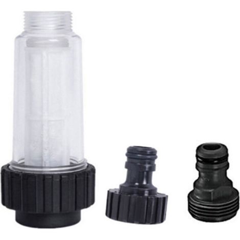 Nettoyeur haute pression avec filtre à eau, interface 3/4, compatible avec Kärcher K2-K7, avec 2 connecteurs.