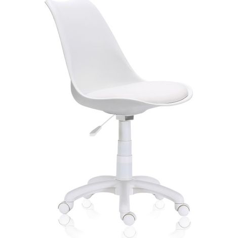 Silla de escritorio Lina Blanco 60cm (ancho) x 79-89cm (alto) (1/5)