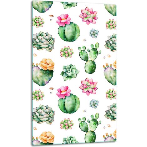 TABLERO DE MESA DE PANEL DE CRISTAL 30x52 CACTUS (1/5)