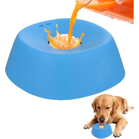 Bebedero para perros, comedero esférico antideslizante, color azul (1/5)