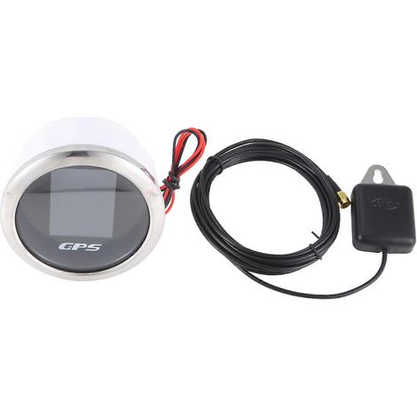 Compteur de vitesse GPS intelligent 85 mm étanche avec écran TFT, tachymètre et odomètre numériques avec antenne GPS pour voiture, bateau et moto (1/5)