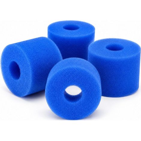 Filtres de Piscine en Mousse Filtres 4 Pièces, Filtre Spa, Filtre en Mousse pour Spa, Éponge Filtrante Type S1, Éponge Filtrante pour Jacuzzi, Piscine - Réutilisables et Lavables (1/5)