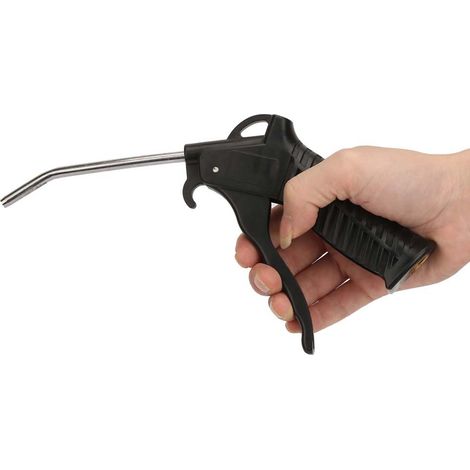 Brosse à poussière coudée industrielle en acier inoxydable pour compresseur d'air, destinée au dépoussiérage et au nettoyage. (1/5)