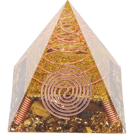 Pyramide d'énergie positive de 6 cm, ornement de table, générateur d'énergie pour réduire le stress, favoriser la guérison et la méditation. (1/5)