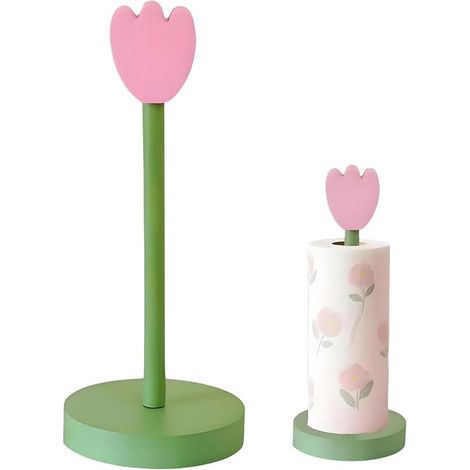Porta rotolo da cucina, 1 pezzo, fantasia floreale, accessori da cucina, porta rotolo da cucina verticale, porta carta assorbente, porta carta da cucina per cucine (1/5)