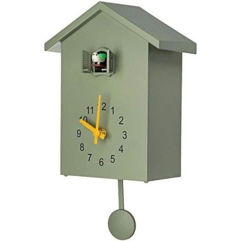 Horloge Murale de Style scandinave Horloge Coucou par la fenêtre Petite Horloge horaire d\\'oiseaux adapté pour Un Usage Domestique (1/4)