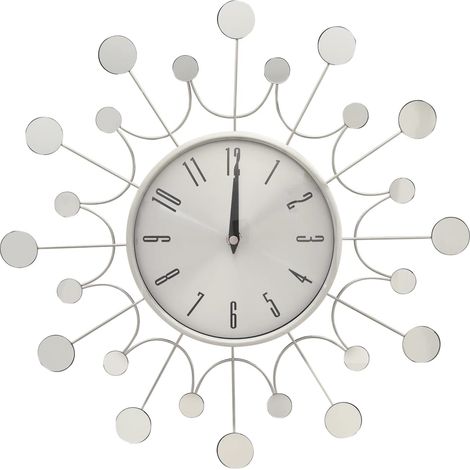 325165 Wall Clock Silver 40 cm Metal CFW45586 (1/5)
