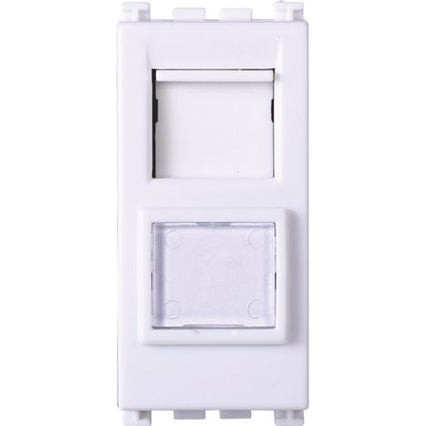 ETTROIT RJ45 CAT5E Datenbuchse Netzwerkstecker Farbe weiß, kompatibel mit Vimar Arke - VA2355B