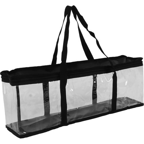 Sac de Rangement Transparent en PVC Zippé Grande Taille 61x15x21cm pour Outils de Bricolage Antipoussière (1/5)