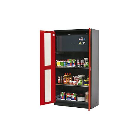 Armario para productos químicos  puerta con mirillas  con caja