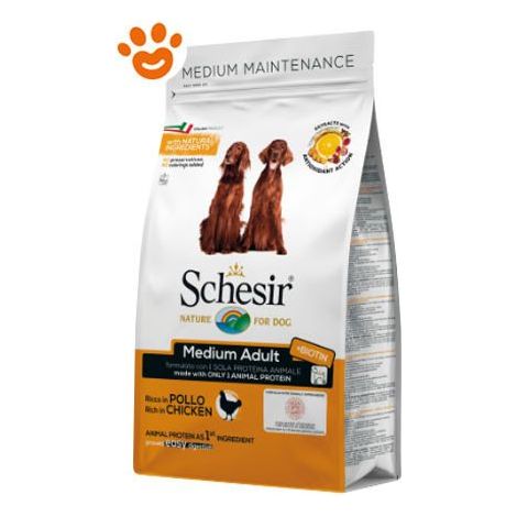 Schesir Dog Medium Adult Mantenimento Pollo  - Sacco Da 3 Kg (1/2)