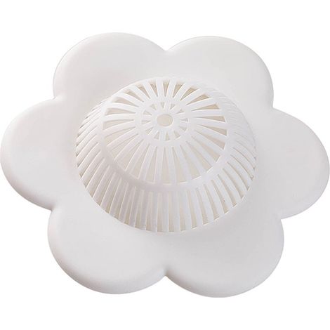 Filtre Anti-Cheveux - Bouchon De Drain Douche En Forme De Fleur - Diamètre 13 Cm - PVC - Pour Salle De Bain Et Cuisine - 1 Pièce (1/5)