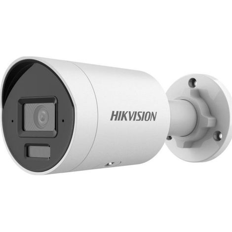 Cámara de red tipo &lt&gt fija e híbrida inteligente Hikvision AcuSense de 6 MP con iluminación, color blanco (1/3)