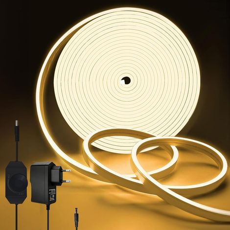Ruban LED 10M, 24V IP65 Bande LED Blanc Chaud 3000K, Dimmable (1/5)