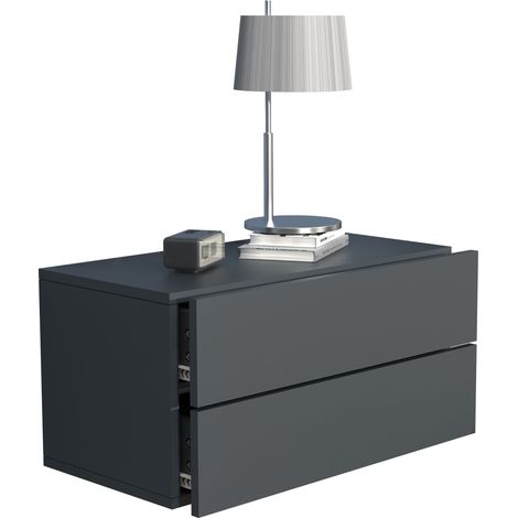 Comodino appeso a parete in legno Usal L 60 cm 30x60x32 - VCM