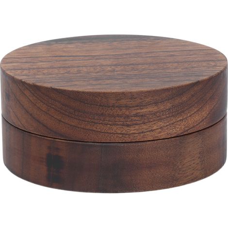 Cendrier compact en bois avec couvercle et insert en acier inoxydable, design anti-vent pour bureau - Argenté (1/5)