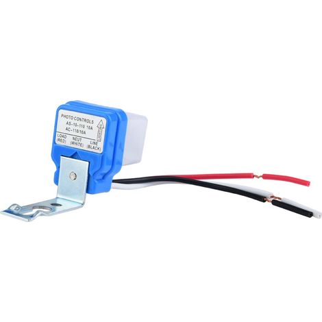 Contrôleur d'éclairage marche/arrêt automatique interrupteur de lampe extérieure automatique interrupteur de réverbère capteur de contrôle de la lumière AC 12 V/24 V/110 V/220 V 10A(110V).