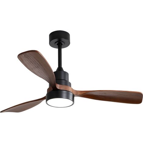Ventilateur de plafond en bois 42 pouces – Moteur à courant continu réversible, télécommandé, pour salon – Confort et économie d’énergie (1/5)