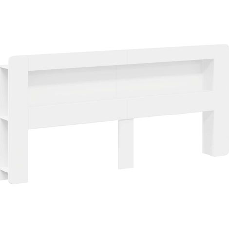Headboard Cabinet with Storage White Engineered Wood vidaXL
