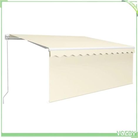 Auvent rétractable manuel - FAFEICY - 3069277 - 3,5x2,5 m - Crème - Anti-UV (1/5)