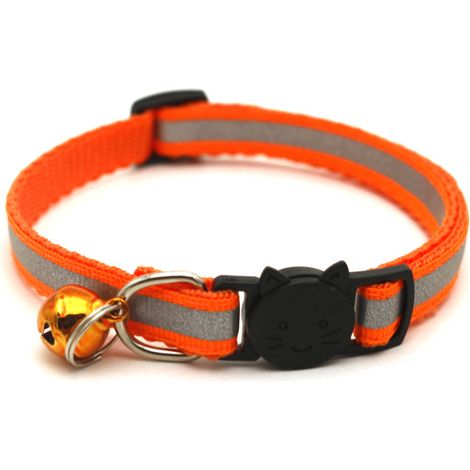 Haustierhalsband mit reflektierendem Aufnäher, Schnellverschluss und verstellbarer Glocke. (1/5)