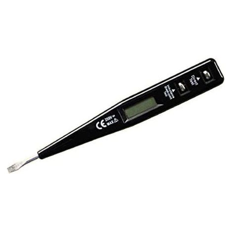Testeur électrique numérique crayon tournevis sonde lumineuse détecteur de tension 12-220V voltmètre, noir. (1/5)