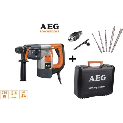 Perforateur Burineur SDS+ 3.4 joules 750W - AEG PN 3500 X + 10 MECHES OFFERTES (1/5)