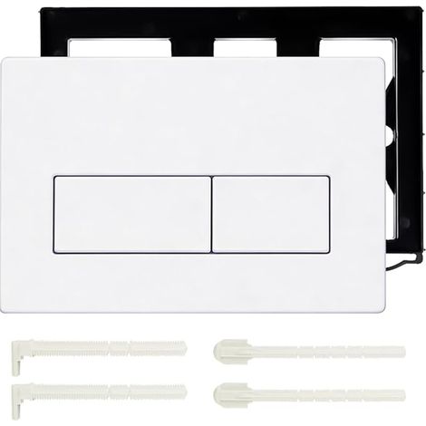 Plaque de commande WC compatible avec Geberit Sigma 01 20 30 50, plaque de déclenchement pour réservoir de chasse d'eau UP300 UP320 avec cadre de montage et vis (1/5)