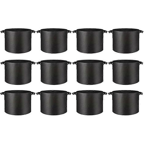 Lot de 12 sacs de culture de 5 gallons avec poignées, en tissu non tissé aéré, pour la culture de tomates et de pommes de terre. (1/5)