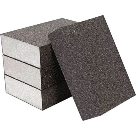 Lntyq Quatre Faces Cale a Poncer, Eponge Abrasive de Polissage, Eponge de Ponçage pour Bois Métal Peinture, Set d'éponges à Grain, Bloc de Abrasif Manuel en Argile, Utilisation Humide et Sèch (1/5)