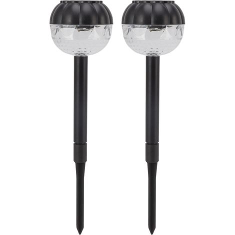 de 2 lampes solaires LED jaunes 400 mAh pour allée jardin ou (1/4)